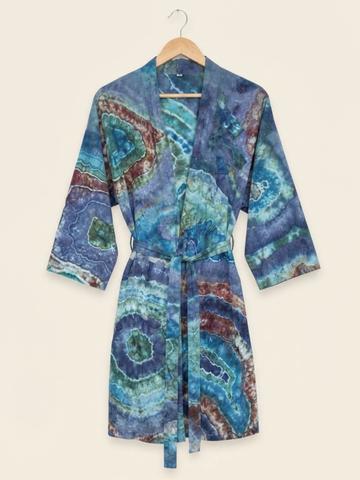 Ice Dyed Oversized Linen Robe