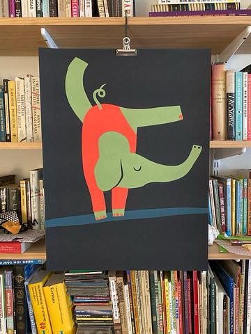 Acrobatophant screenprinted poster (INDIVIDUAL)