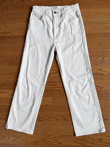 Blake High Rise Wide Leg Crop Ecru