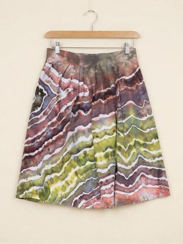 Ice Dyed Linen Fox Skirt