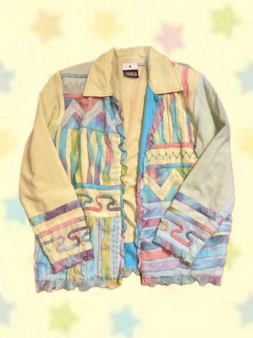 Yak Magik watercolor patchwork blazer