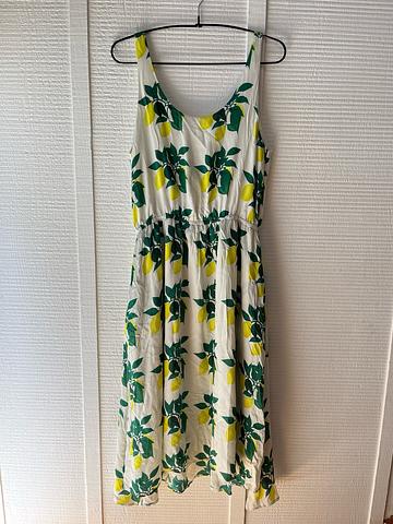 Silk lemon print dress
