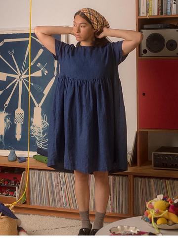 beaton linen gathered dress BEATON on Instagram: Gathered Dress, Goldenrod  #beatonlinen