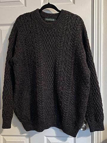 Cuileann Aran Wool Crew Neck Sweater