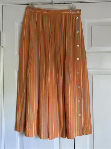 Orange striped skirt