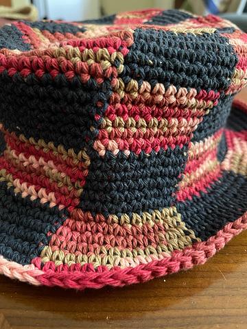 Crocheted bucket hat