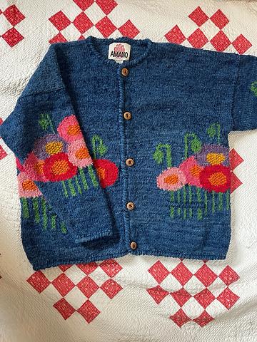 Wool poppy cardigan