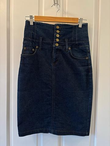 High Waisted Denim Skirt