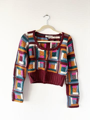 Camryn Wool Crochet Sweater