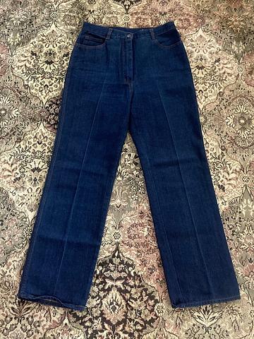 Vintage 1970s Straight Leg Indigo Blue Jeans