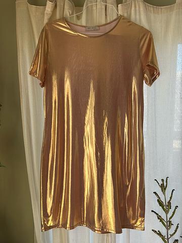 metallic dress