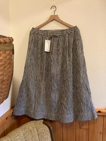 crinkle gingham cotton skirt