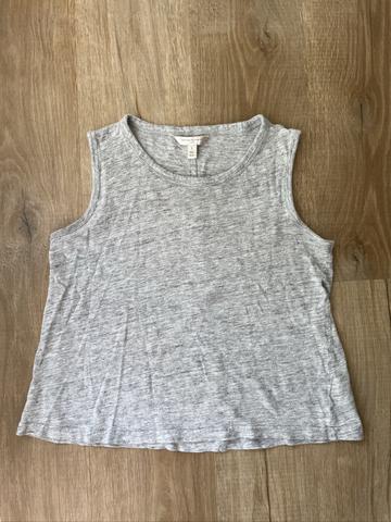 Heather Grey Knit Linen Tank