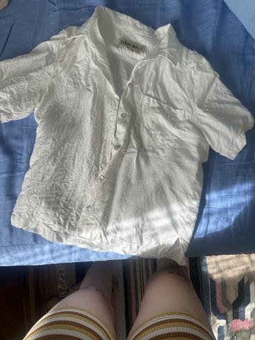 Linen short sleeve button up