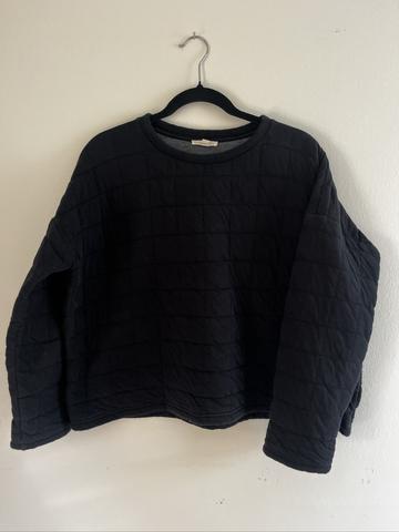Quilted crop sweatshirt