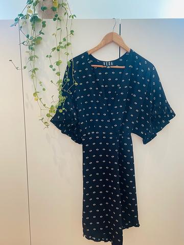 VEDA evil eye dress / Tuscan silk wrap dress