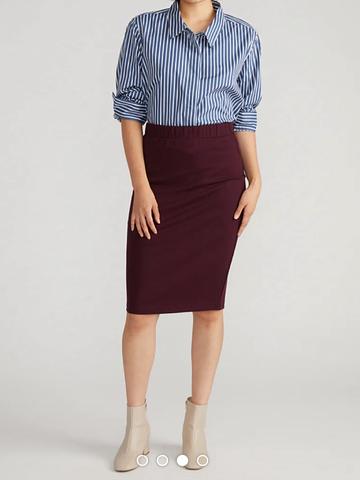 Danube Ponte Skirt - Black Cherry (Universal Standard)