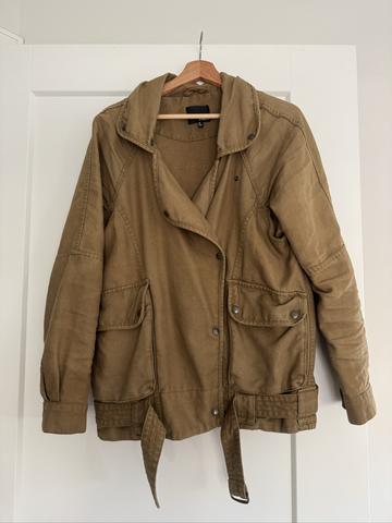 Linen/cotton moto jacket