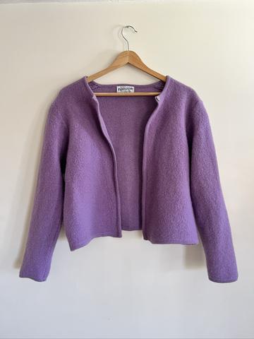 Lavender Purple Wool Cardigan