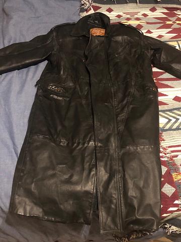 maxi leather coat
