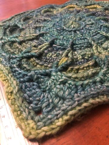Crocheted granny square