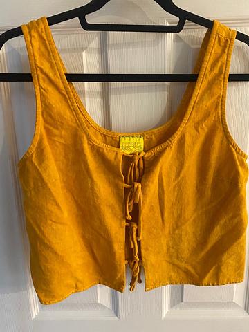 Tie front tank top