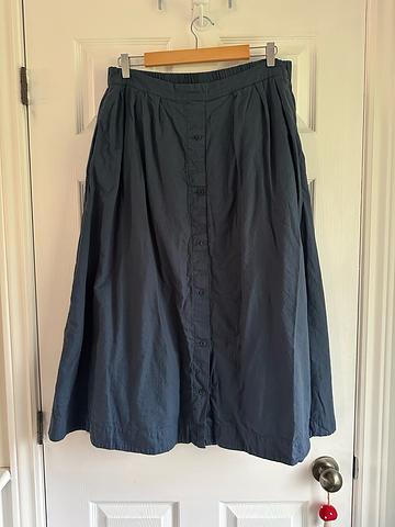 Sunset Lightweight Cotton Button Skirt