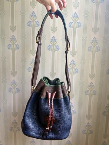 Leather bucket bag