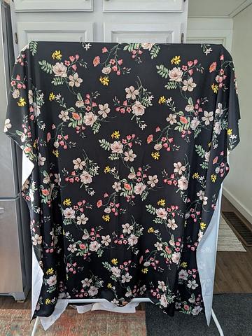 Floral black stretch