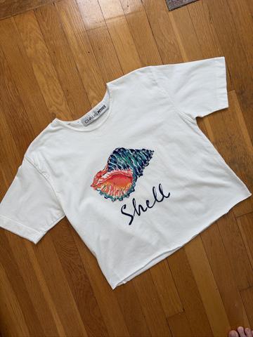 Vintage 90s Cropped Heavyweight Cotton Summer Top Shell Tee