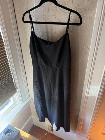 Black rayon slip dress