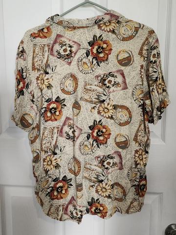 Rayon floral button up