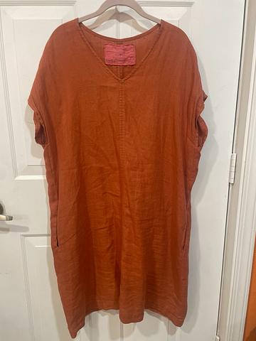 Midi Linen Dress w/ Pockets
