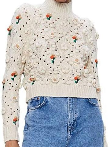 Floral Knit Sweater