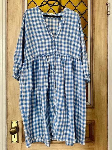 beaton linen gathered dress Beaton Linen - Sleeveless Gathered Dress