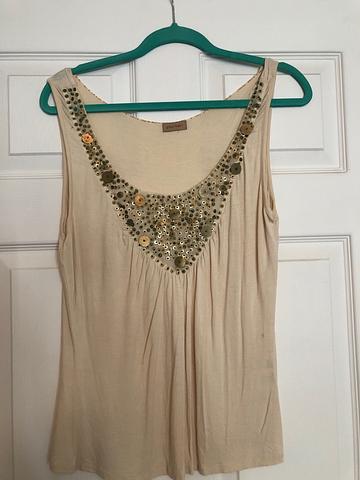 Phul Kari beaded tank top