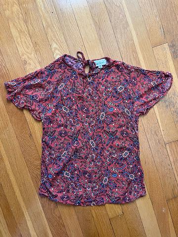 100% Rayon Patterned Blouse Fall Colors
