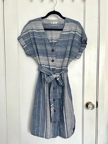 (fits like S/M) Linen/Cotton Dress