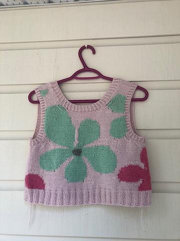 Wool flowers vest