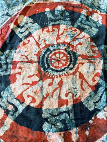 wax tie dye fabric print