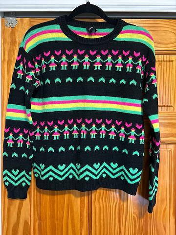 Neon fair isle sweater