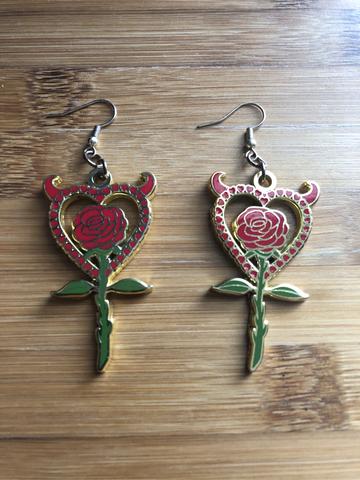 Devil Rose Earrings