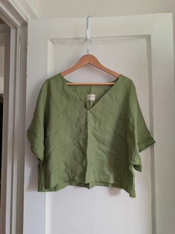 Oversized V-Neck Blouse