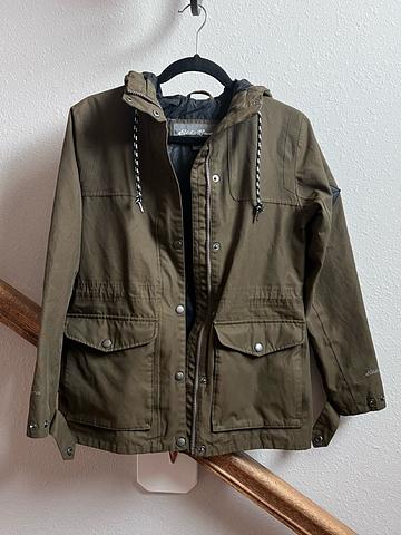 green rain jacket chore jacket