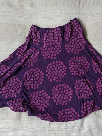 purple floral mini skirt