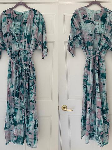 Letsa Wrap Dress in Serenity Now