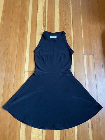 High neck little black dress