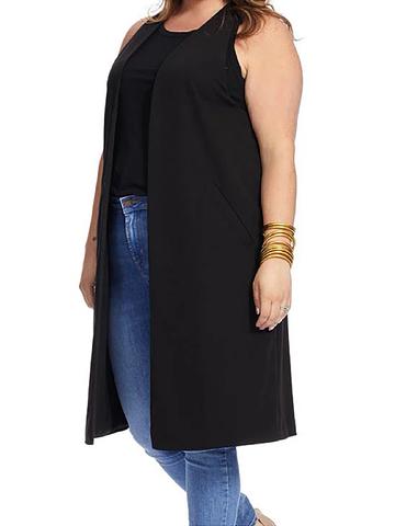 Open Front Longline Vest Melissa McCarthy x Seven7