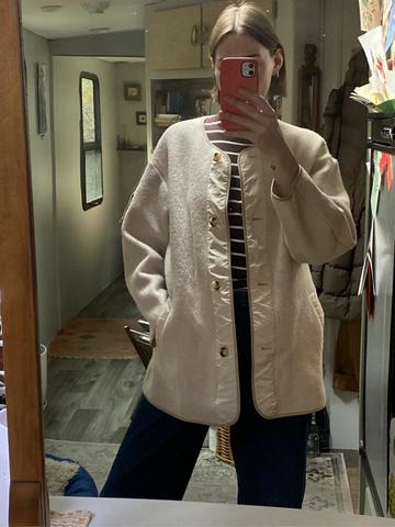 Boiled wool coat
