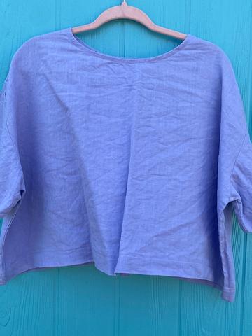 Stalf linen cropped top